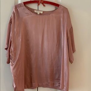 Loose fitting frosted pink blouse